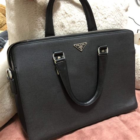 prada computer backpack|Prada laptop bag grey leather.